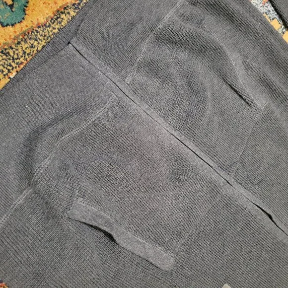 Polo Ralph Lauren Waffle Knit Full Zip Hoodie Lightweight Jacket Dark Grey Pima - Picture 6 of 11